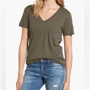 Madewell Whisper Cotton V-Neck Pocket Tee